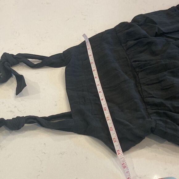 Carve Design 100% Organic Cotton Black Tier Tie Shoulder Prairie Kiera Dress XS - Picture 5 of 10